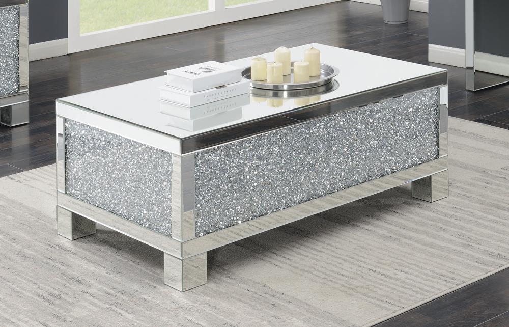 Gillian Clear Mirror Rectangular Coffee Table