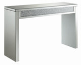 Gillian Rectangular Sofa Table Silver/Clear Mirror