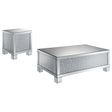 Gillian Silver 2-Piece Mirrored Coffee and End Table Set by Coaster at Eve Furniture