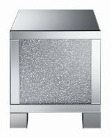 Gillian Silver/Clear Mirror Square End Table by Coaster at Eve Furniture