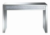 Gillian Silver/Clear Rectangular Sofa Table Mirror by Coaster at Eve Furniture