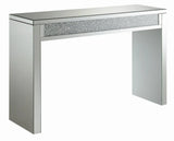 Gillian Silver/Clear Rectangular Sofa Table Mirror by Coaster at Eve Furniture
