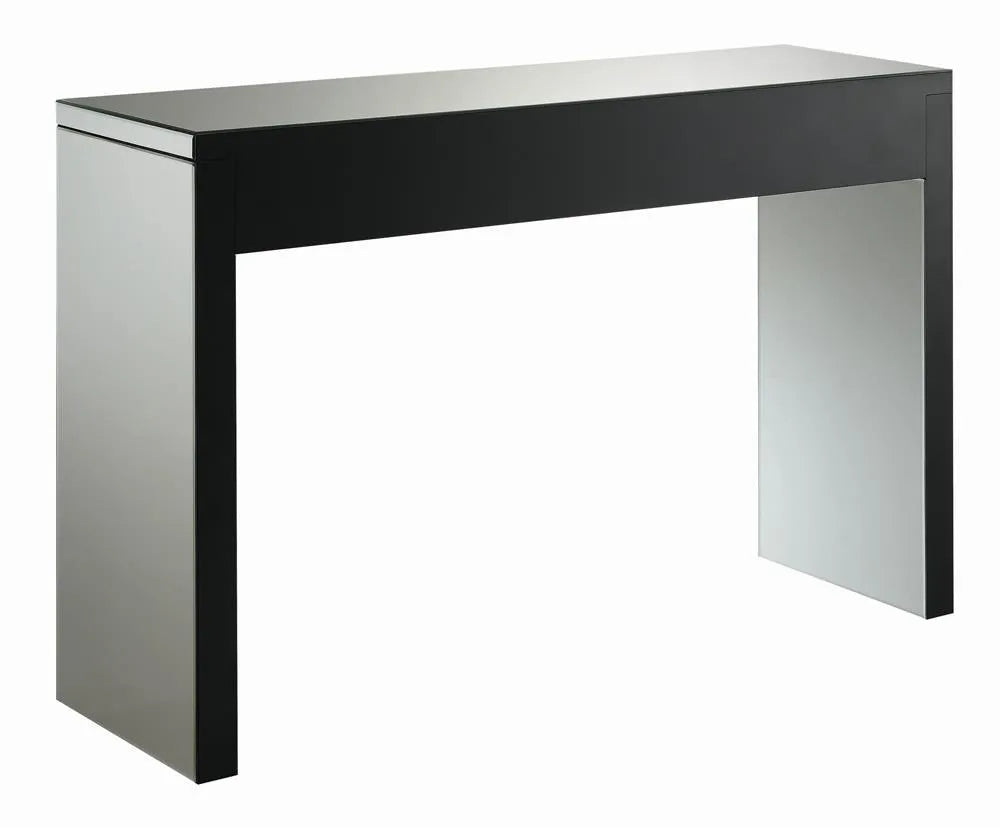 Gillian Silver/Clear Rectangular Sofa Table Mirror by Coaster at Eve Furniture