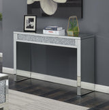 Gillian Silver/Clear Rectangular Sofa Table Mirror by Coaster at Eve Furniture