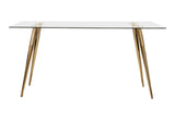 Gilman Rectangle Glass Top Dining Table