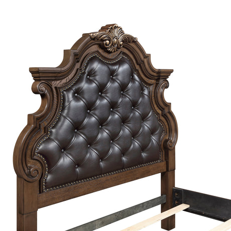Gilmartin Dark Brown California King Panel Bed by Homelegance at Eve Furniture