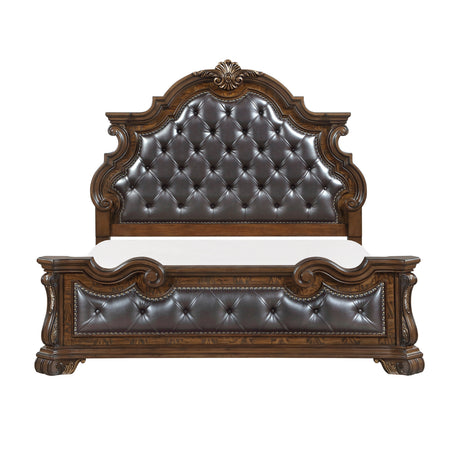 Gilmartin Dark Brown California King Panel Bed by Homelegance at Eve Furniture