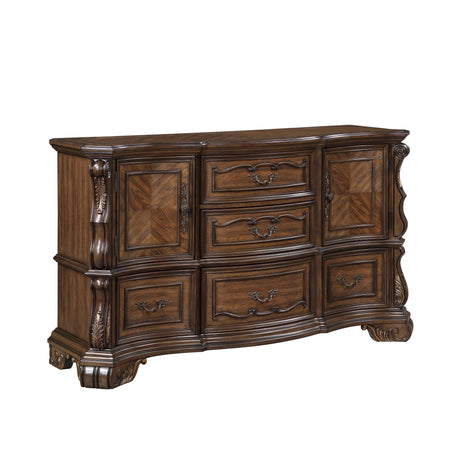 Gilmartin Dark Brown Dresser by Homelegance at Eve Furniture