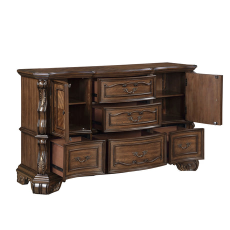 Gilmartin Dark Brown Dresser by Homelegance at Eve Furniture