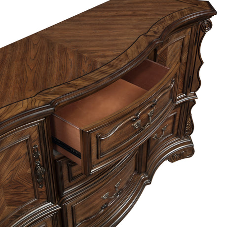 Gilmartin Dark Brown Dresser by Homelegance at Eve Furniture