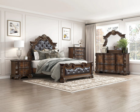 Gilmartin Dark Brown Dresser Top by Homelegance at Eve Furniture