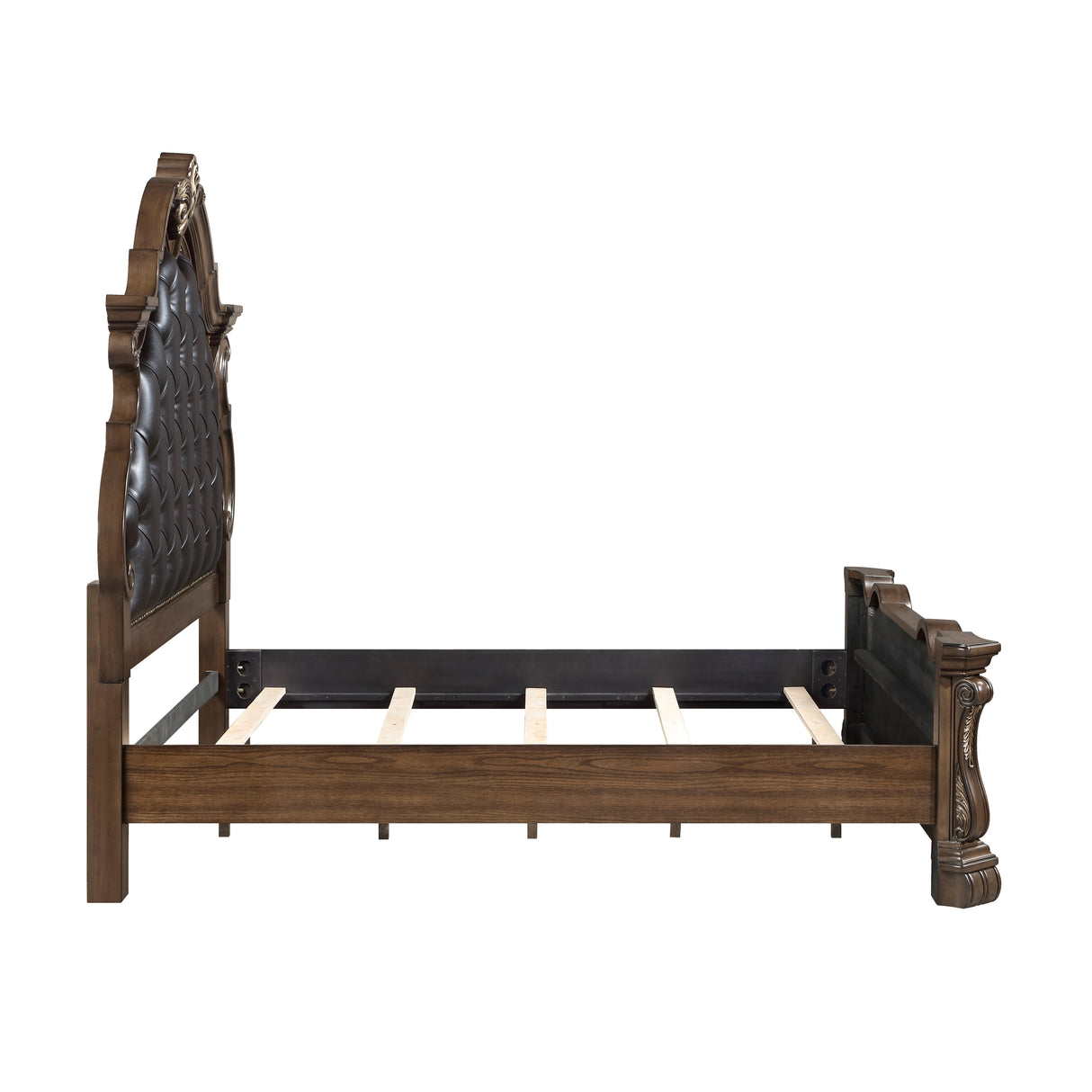 Gilmartin Dark Brown Eastern King Panel Bed by Homelegance at Eve Furniture