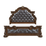Gilmartin Dark Brown Eastern King Panel Bed by Homelegance at Eve Furniture