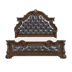 Gilmartin Dark Brown Eastern King Panel Bed by Homelegance at Eve Furniture