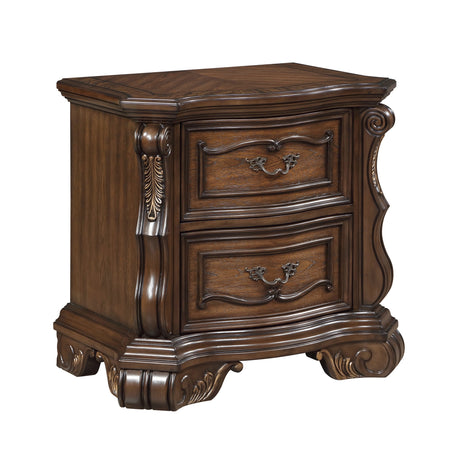 Gilmartin Dark Brown Nightstand by Homelegance at Eve Furniture