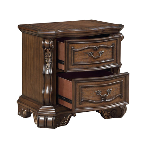 Gilmartin Dark Brown Nightstand by Homelegance at Eve Furniture