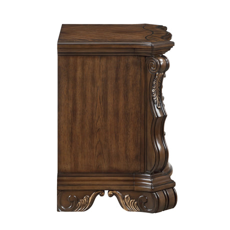 Gilmartin Dark Brown Nightstand by Homelegance at Eve Furniture
