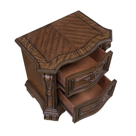 Gilmartin Dark Brown Nightstand by Homelegance at Eve Furniture