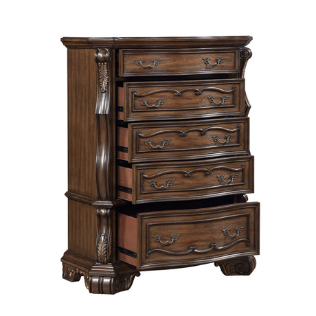 Gilmartin Dark Brown Panel Bedroom Set by Homelegance at Eve Furniture