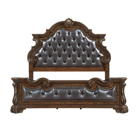 Gilmartin Dark Brown Panel Bedroom Set by Homelegance at Eve Furniture