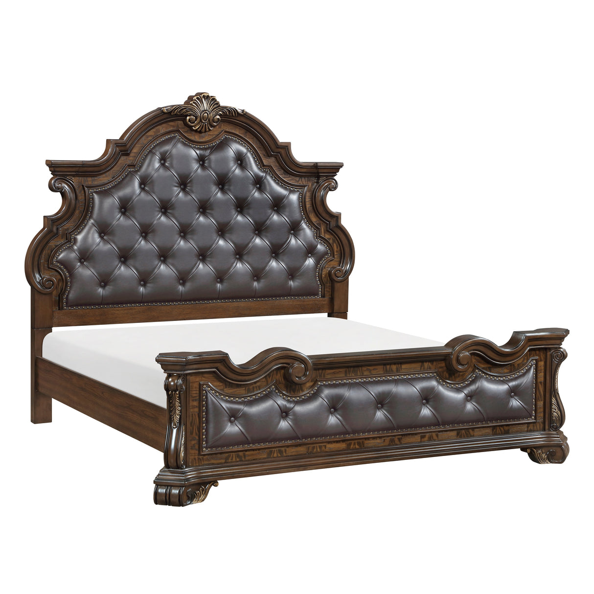 Gilmartin Dark Brown Panel Bedroom Set by Homelegance at Eve Furniture
