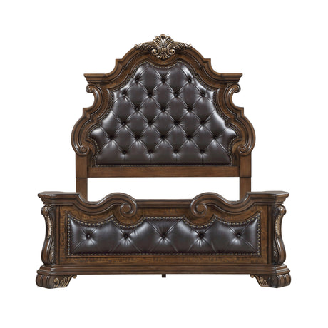 Gilmartin Dark Brown Queen Panel Bed by Homelegance at Eve Furniture