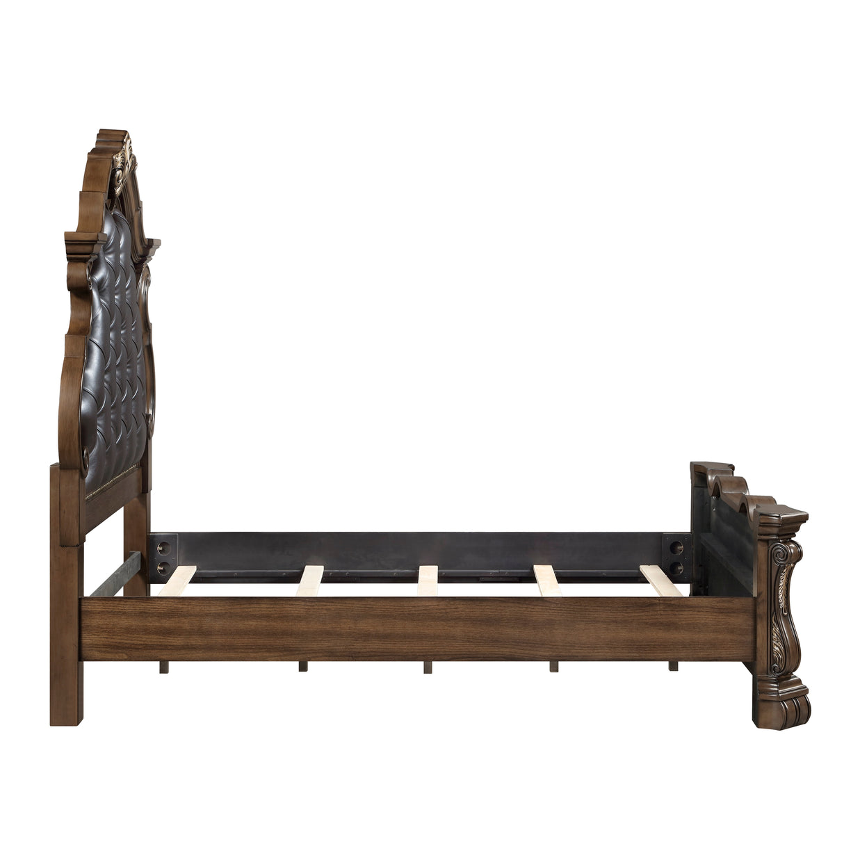 Gilmartin Dark Brown Queen Panel Bed by Homelegance at Eve Furniture