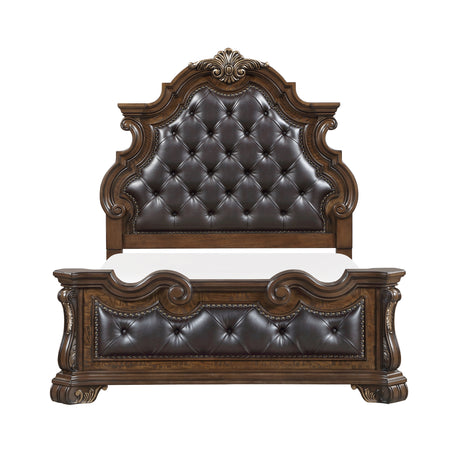 Gilmartin Dark Brown Queen Panel Bed by Homelegance at Eve Furniture
