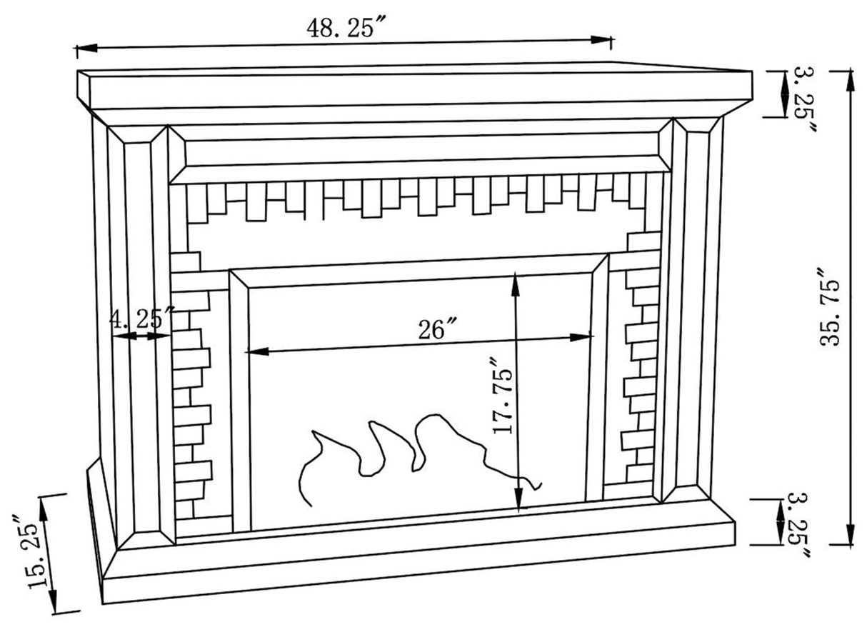 Gilmore Rectangular Freestanding Fireplace Mirror