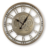 Gilover Champagne Finish Wall Clock by Ashley at Eve Furniture