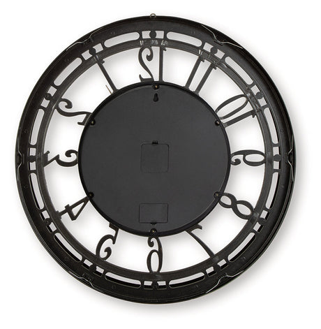 Gilover Champagne Finish Wall Clock by Ashley at Eve Furniture