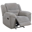 Gilson Gray Chenille Glider Recliner Chair by Coaster at Eve Furniture