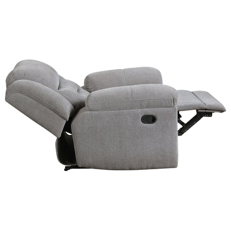Gilson Gray Chenille Glider Recliner Chair by Coaster at Eve Furniture