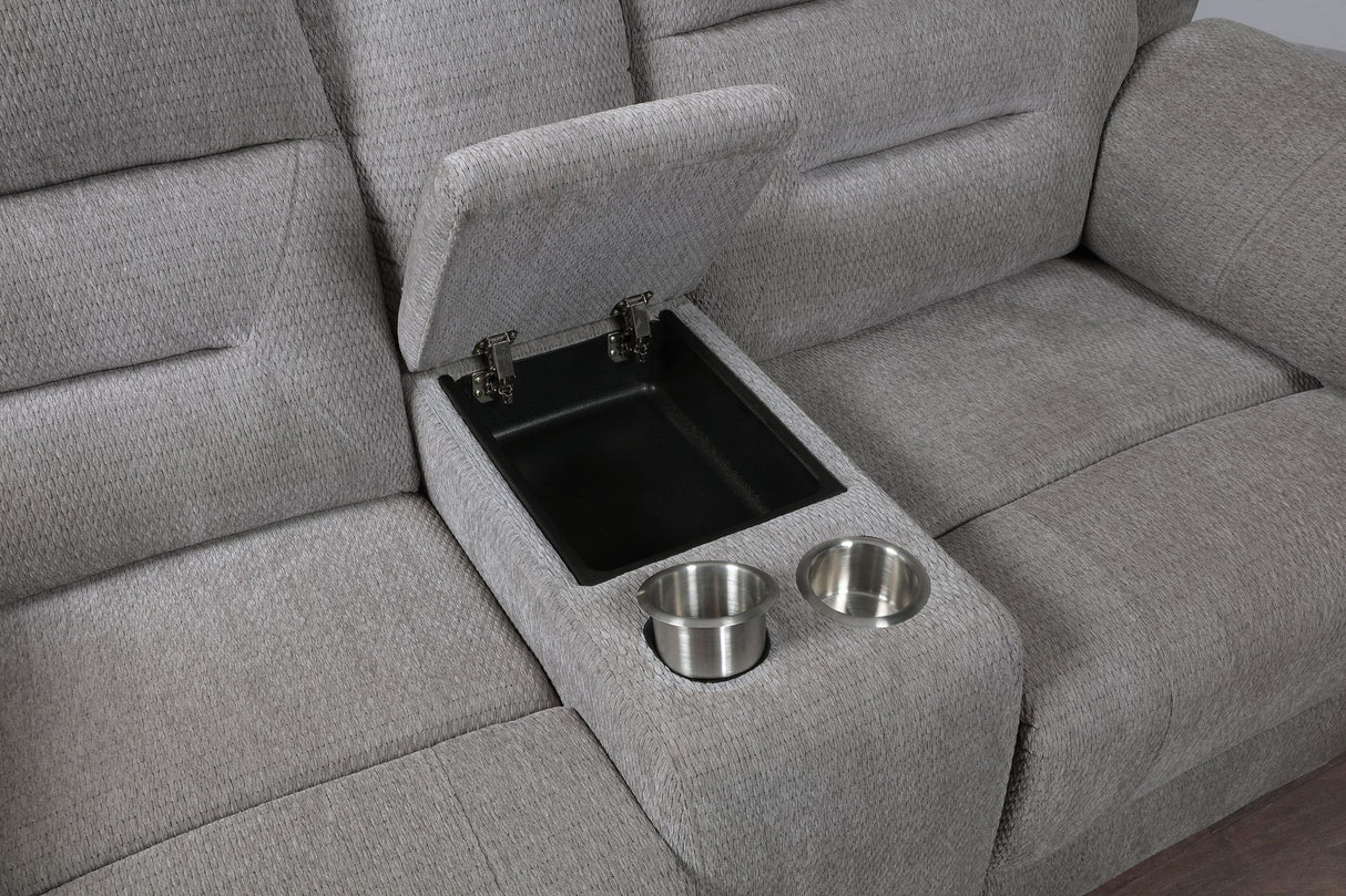 Gilson Gray Chenille Reclining Loveseat by Coaster at Eve Furniture