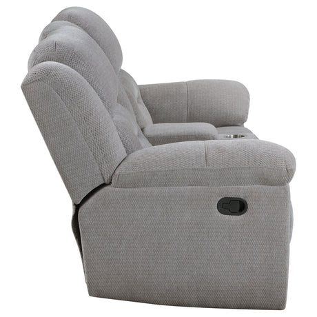 Gilson Gray Chenille Reclining Loveseat by Coaster at Eve Furniture