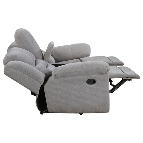Gilson Gray Chenille Reclining Loveseat by Coaster at Eve Furniture