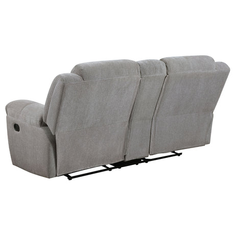 Gilson Grey 2-Piece Chenille Upholstered Reclining Living Room Set by Coaster at Eve Furniture