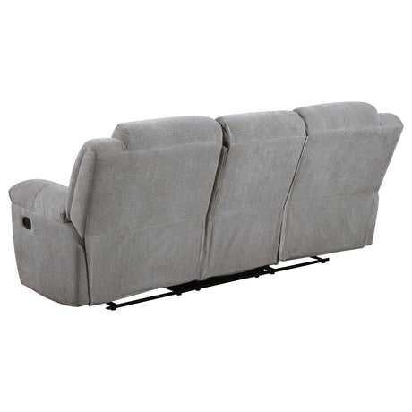 Gilson Grey 2-Piece Chenille Upholstered Reclining Living Room Set by Coaster at Eve Furniture
