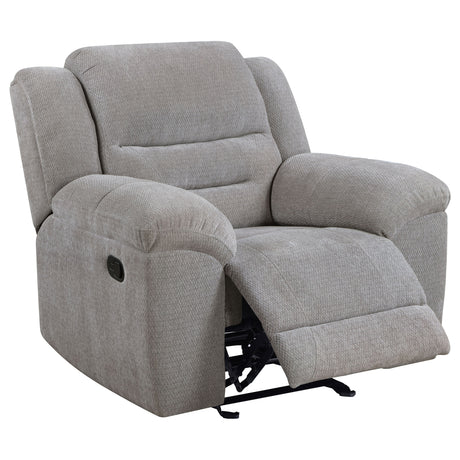 Gilson Grey 3-piece Chenille Upholstered Reclining Living Room Set by Coaster at Eve Furniture