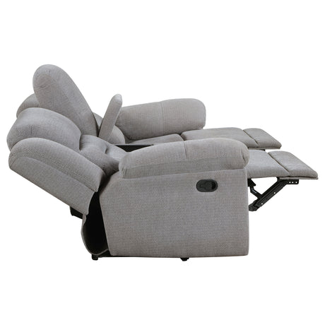 Gilson Grey 3-piece Chenille Upholstered Reclining Living Room Set by Coaster at Eve Furniture