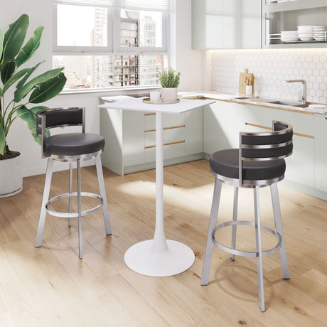 Gimsby Swivel Barstool Black by Zuomod at Eve Furniture