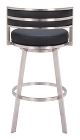 Gimsby Swivel Barstool Black by Zuomod at Eve Furniture