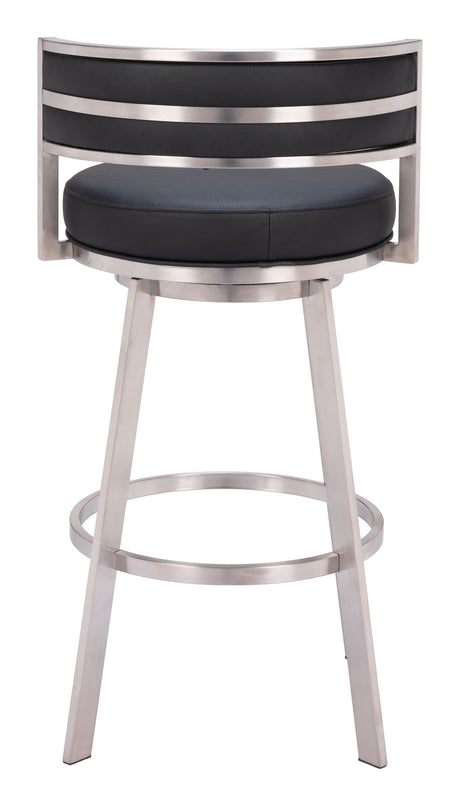 Gimsby Swivel Barstool Black by Zuomod at Eve Furniture