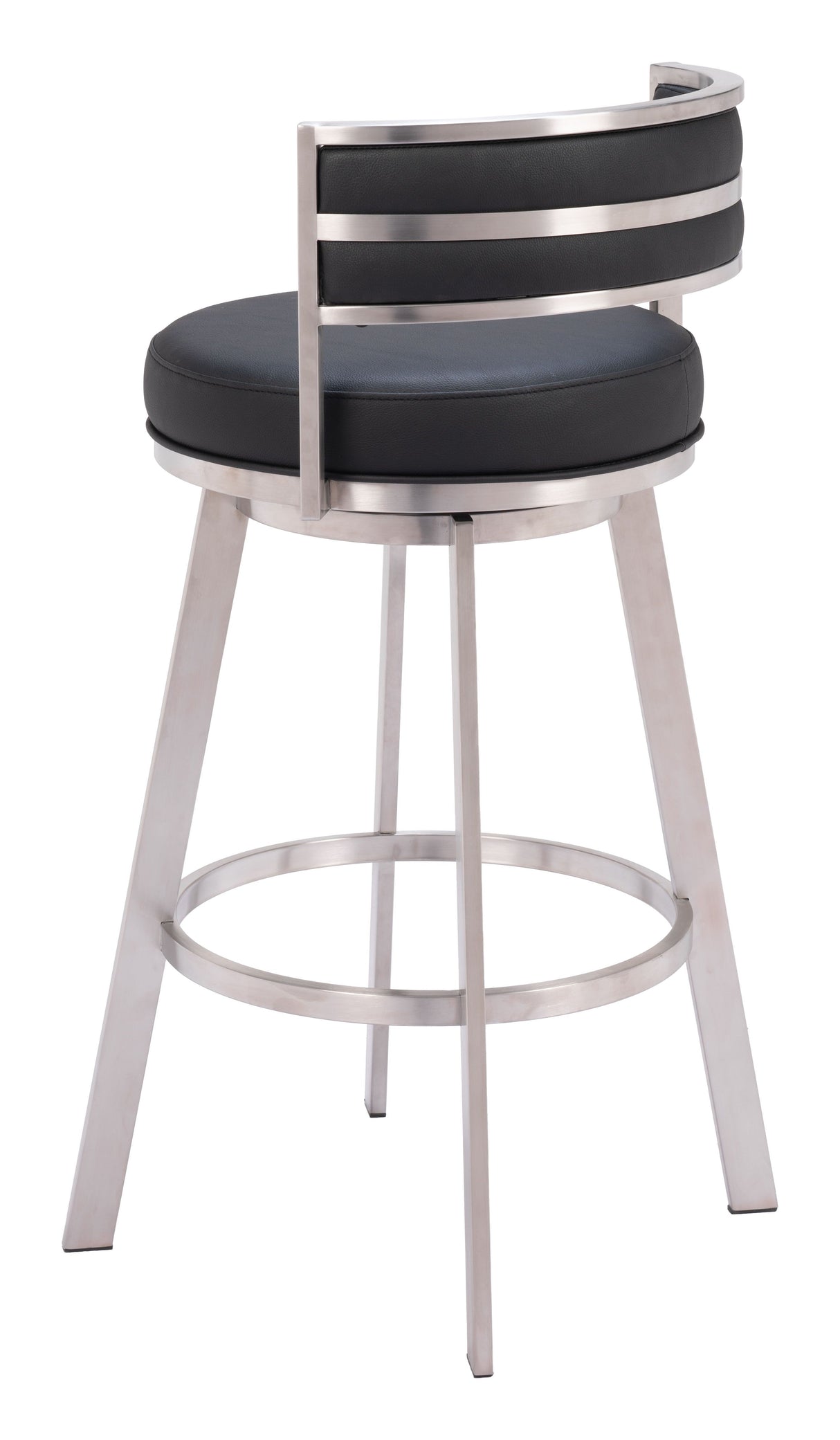 Gimsby Swivel Barstool Black by Zuomod at Eve Furniture