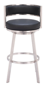 Gimsby Swivel Barstool Black by Zuomod at Eve Furniture