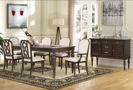 Ginger Dark Brown Dining Room Set by Cosmos Furniture at Eve Furniture