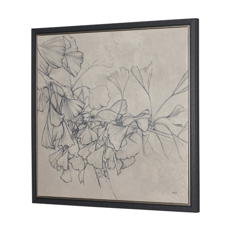 Ginkgo Shadows I by Mercana Studio Hand-Embellished Textured Framed Canvas Artwork by Mercana at Eve Furniture
