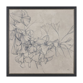 Ginkgo Shadows I by Mercana Studio Hand-Embellished Textured Framed Canvas Artwork by Mercana at Eve Furniture