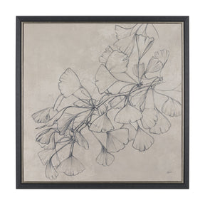 Ginkgo Shadows II by Mercana Studio Hand-Embellished Textured Framed Canvas Artwork by Mercana at Eve Furniture