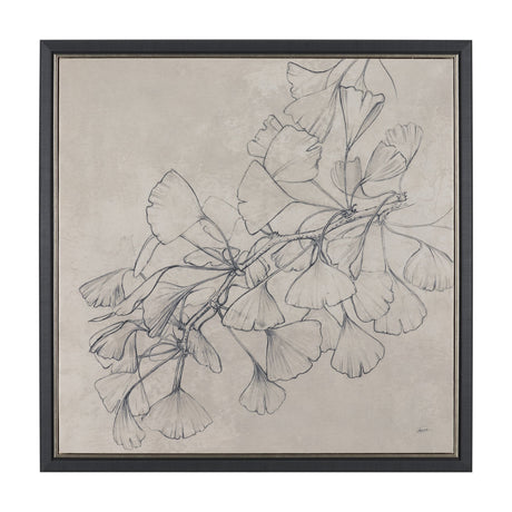 Ginkgo Shadows II by Mercana Studio Hand-Embellished Textured Framed Canvas Artwork by Mercana at Eve Furniture